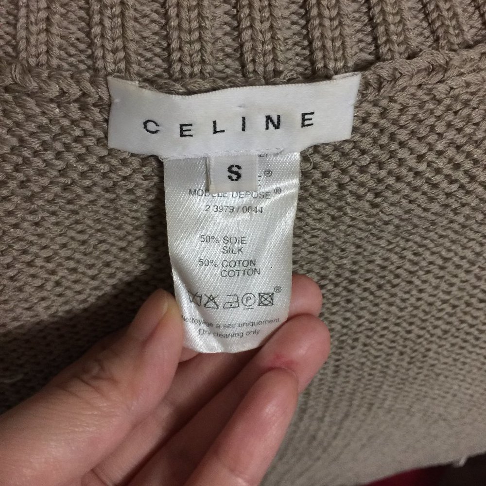 Céline Cropped Cotton/Silk Scoopneck Sweater - Picture 6 of 6